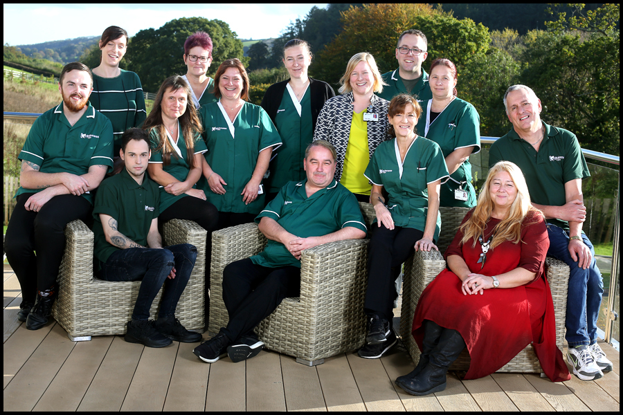 Team pic for the care staff at Quayside Extra Care in Totnes, Devon.