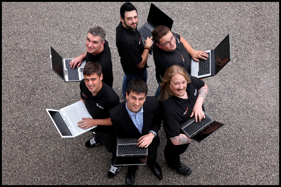 Team pic for the Technical Support Team for Eclipse Internet, at the Exeter HQ. CLIENT: Eclipse Internet.