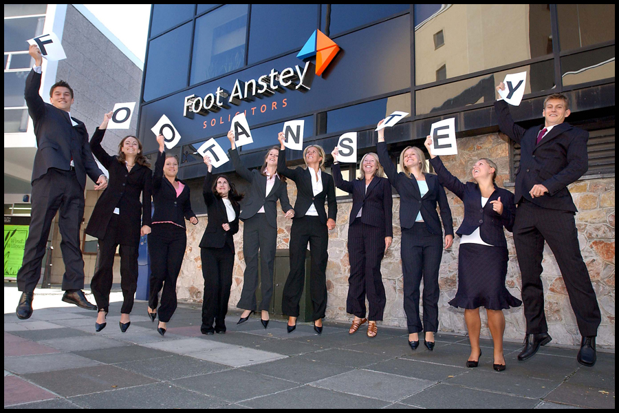Group shot of the new intake of lawyers at Foot Anstey Solicitors, Plymouth, Devon. CLIENT: Foot Anstey Solicitors.