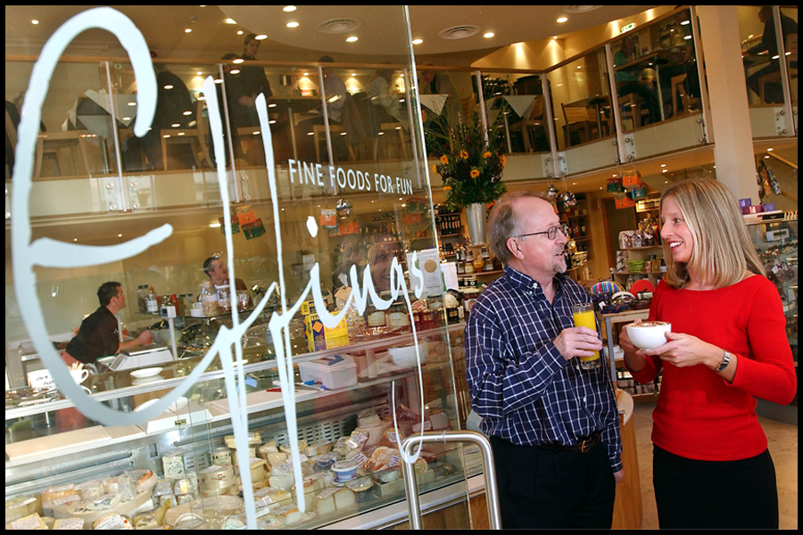 Sam Cook (New & Growing Business Manager- Francis Clark) & Mike Kann (Founder of Effings) pictured at Effings in Exeter. CLIENT: Francis Clark.