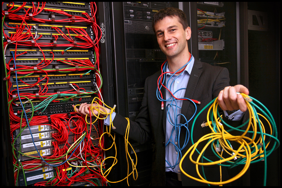 William Lebatteau pictured with members of the Technical Support Team for Eclipse Internet, at the Exeter HQ. CLIENT: Eclipse Internet