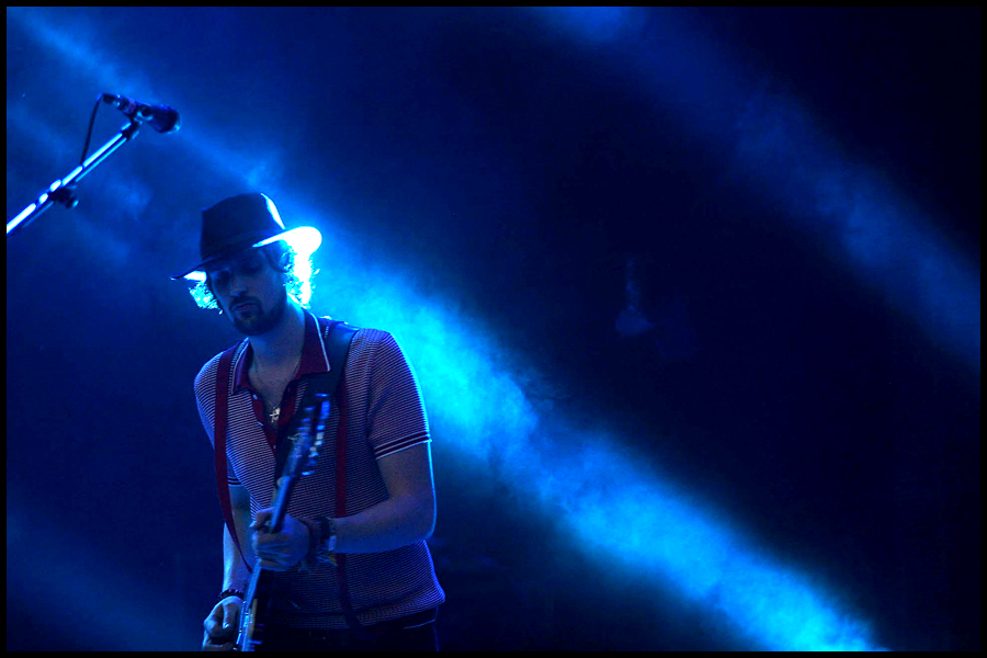 Kasabian play a storming set to please the crowd at the 2007 Glastonbury Festival.